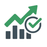 Conversion-focused web design icon with funnel and growth arrow for San Diego websites