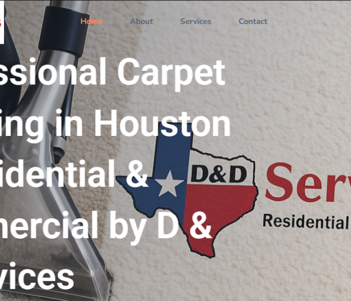 Carpet cleaning and floor care website design for D&D Services in Houston by Bold Foundry