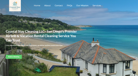 Cleaning service website design for Coastal Stay Cleaners in San Diego by Bold Foundry