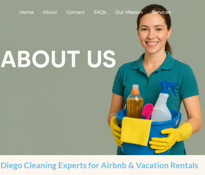 Cleaning service website design for Coastal Stay Cleaners in San Diego by Bold Foundry