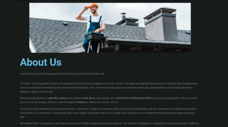 Chimney cleaning and exterior services website design in South Bend by Bold Foundry