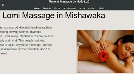 Massage therapy website design for Reverie by Holly in Mishawaka by Bold Foundry